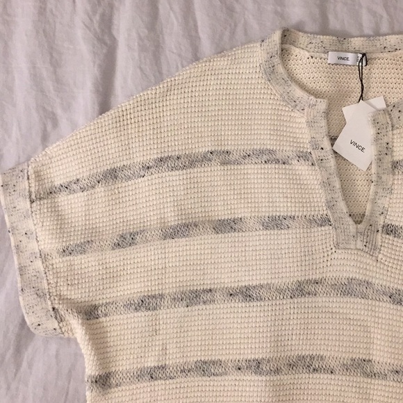 NWT VINCE Speckle Stitch Popover Sweater - Picture 4 of 8